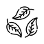 Symbol mit Blättern für Klimafreundlichkeit