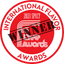 otes Siegel der International Flavor Awards 2023 Spicy mit großem „Winner“-Stempel in der Mitte